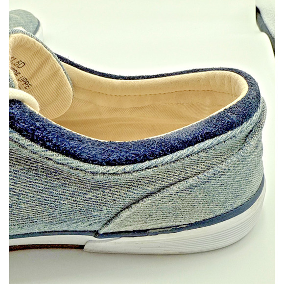 Polo Ralph Lauren Faxon Low Sneaker Men Denim Blue Size 11.5D EU 45 - Picture 11 of 12